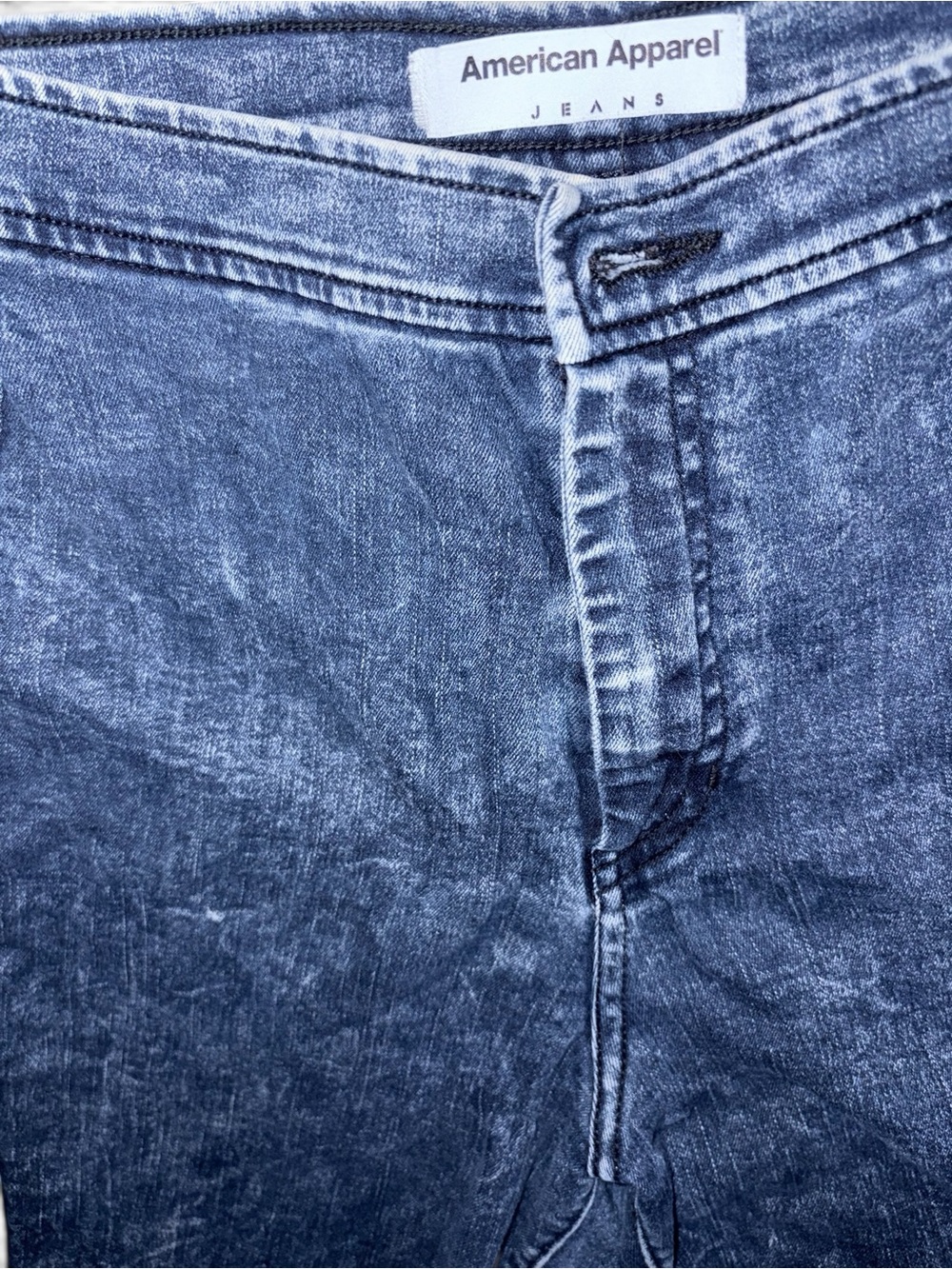 American Apparel Washed Blue High-Rise Jeans - Picture 3 of 5